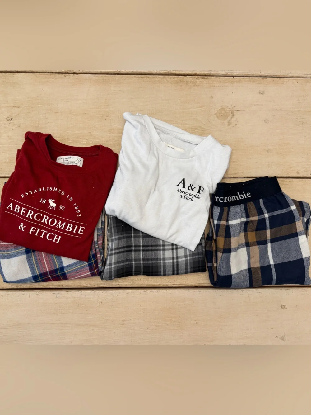 Abercrombie Kids - Lounge| PJ Set- Plaid - Size 7/8